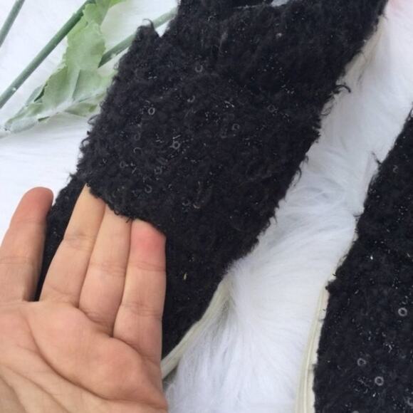 DV Black White Platform Shoes Sequin Size 6 Six - Picture 6 of 14